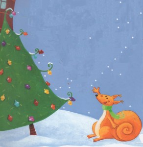 Un sapin décoré pour l'écureuil002